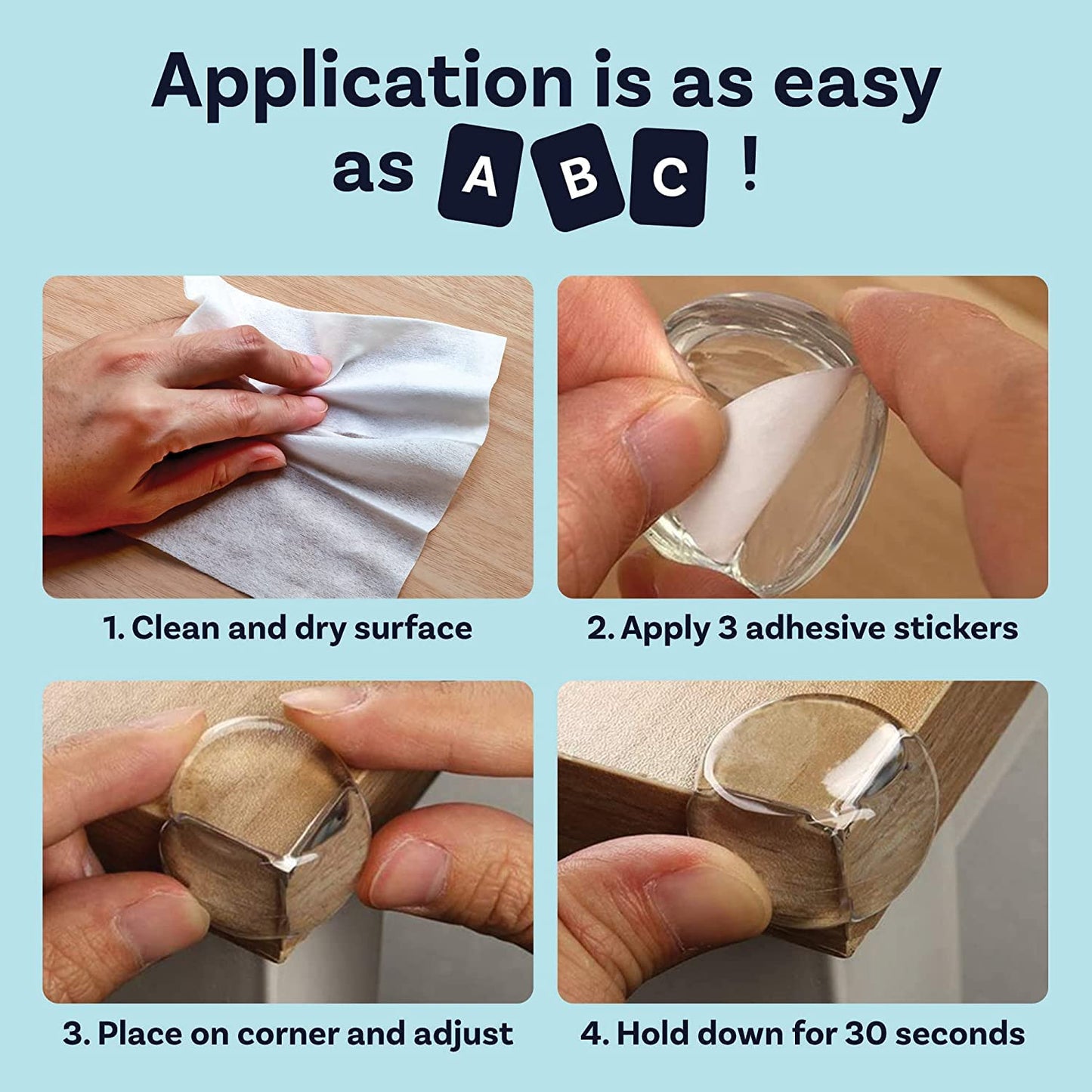 Transparent Corner Guards for Furniture – Soft Silicone Table Edge Protector